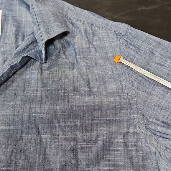 Ben Sherman Mens tailored slim fit button up top Size 16.5 34-35 casual preppy - Picture 9 of 10
